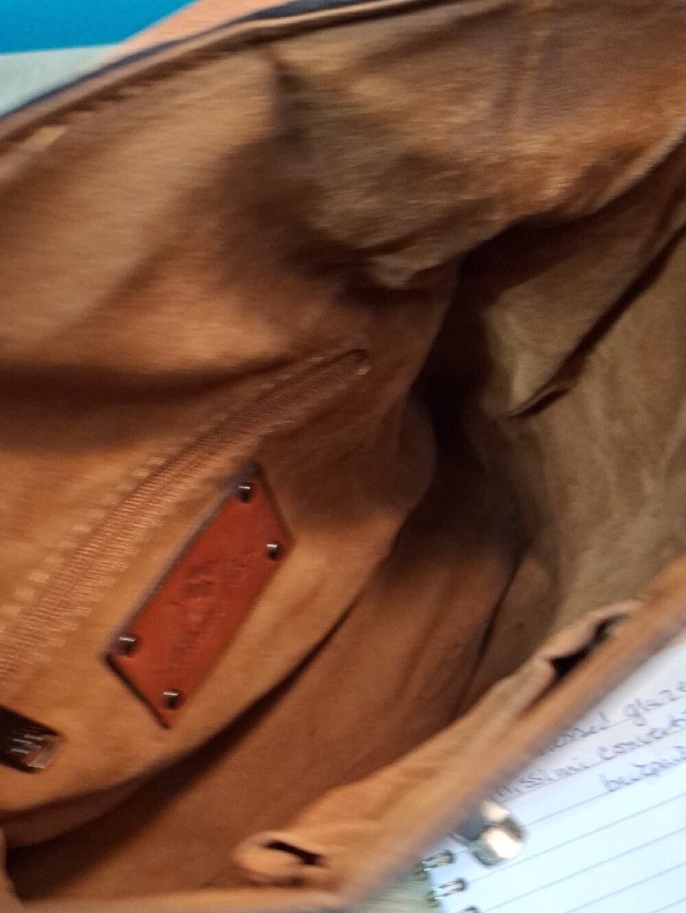 Patricia Nash Bellissimi Distressed Dark Brown Leather Turn-Lock Convertible Bag - Picture 6 of 8